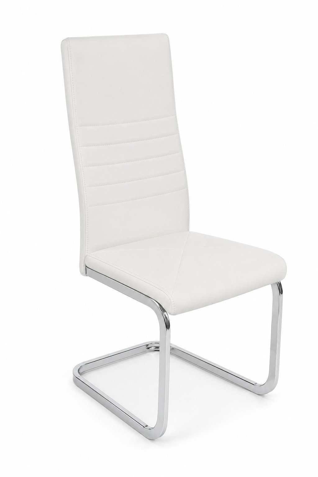 Silla Moderna Tapizada con Base Cromada