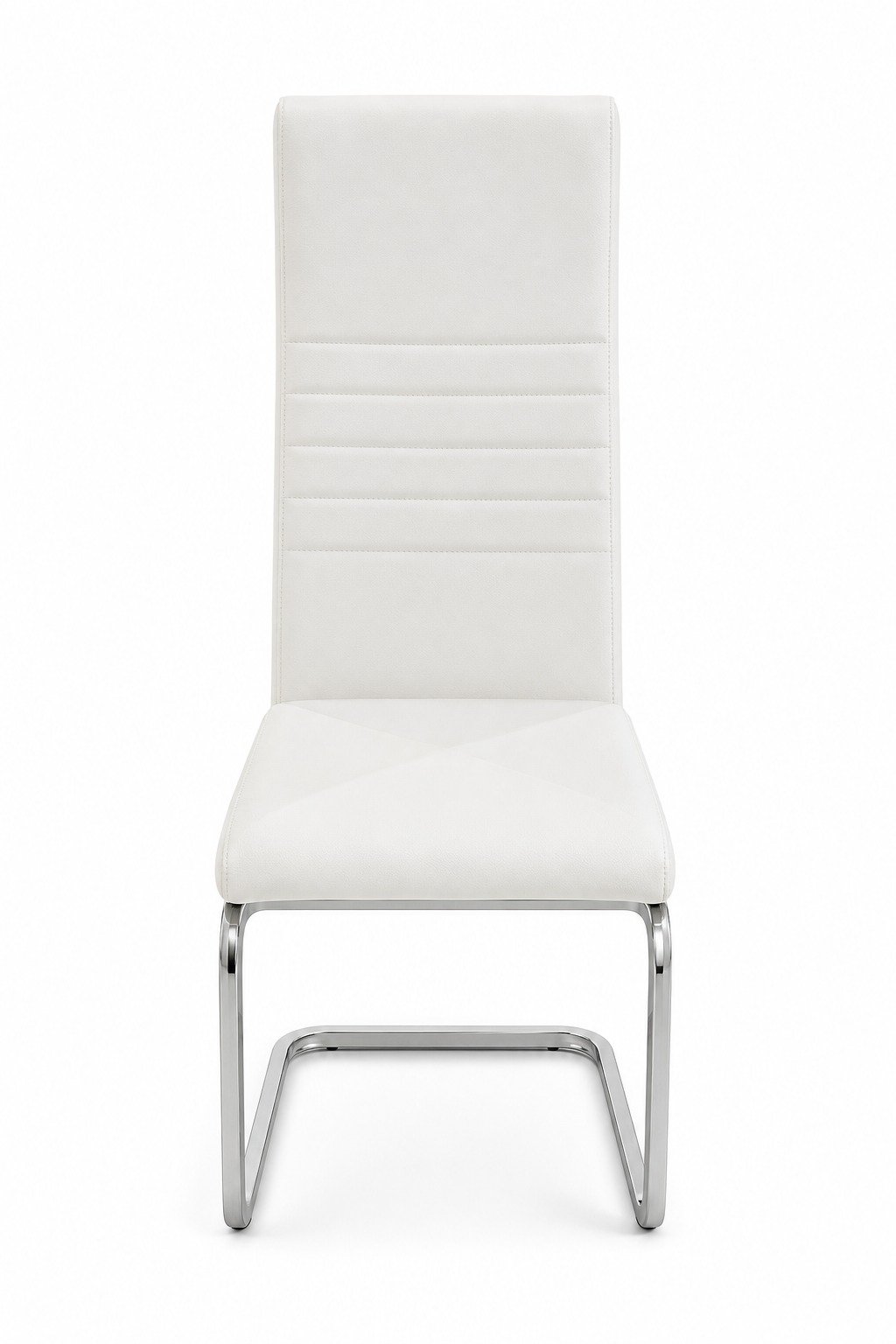 Silla Moderna Tapizada con Base Cromada