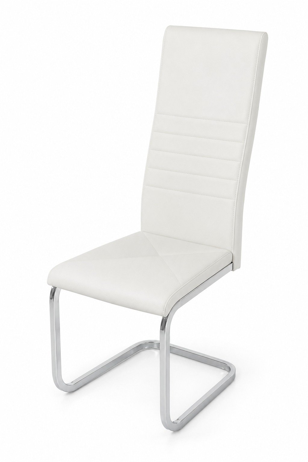 Silla Moderna Tapizada con Base Cromada